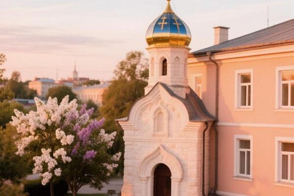 Православная часовня и водолечебница в Георгиевске - очень хорошо сочетаются друг с другом (картинка сгенерирована ИИ)